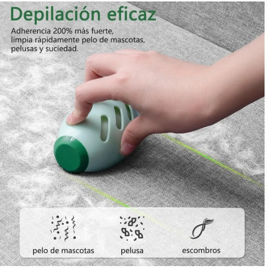 Rodillo Removedor de Pelusas Reutilizable y Lavable – Limpieza Rápida para Ropa, Sofás y Mascotas