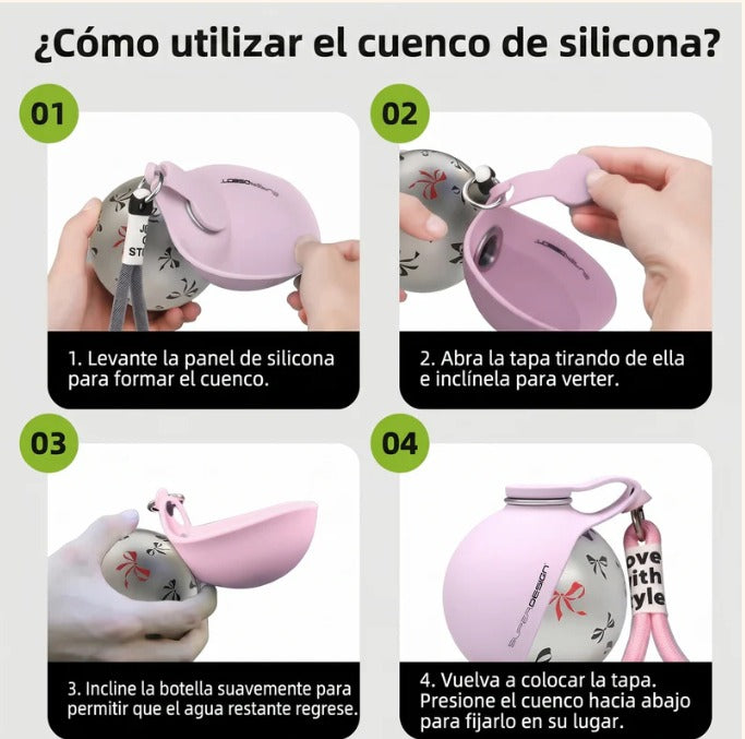 💧 Botella de Agua 2 en 1 para Perros: Hidratación Fácil en Cualquier Aventura – Antigoteo y Compacta